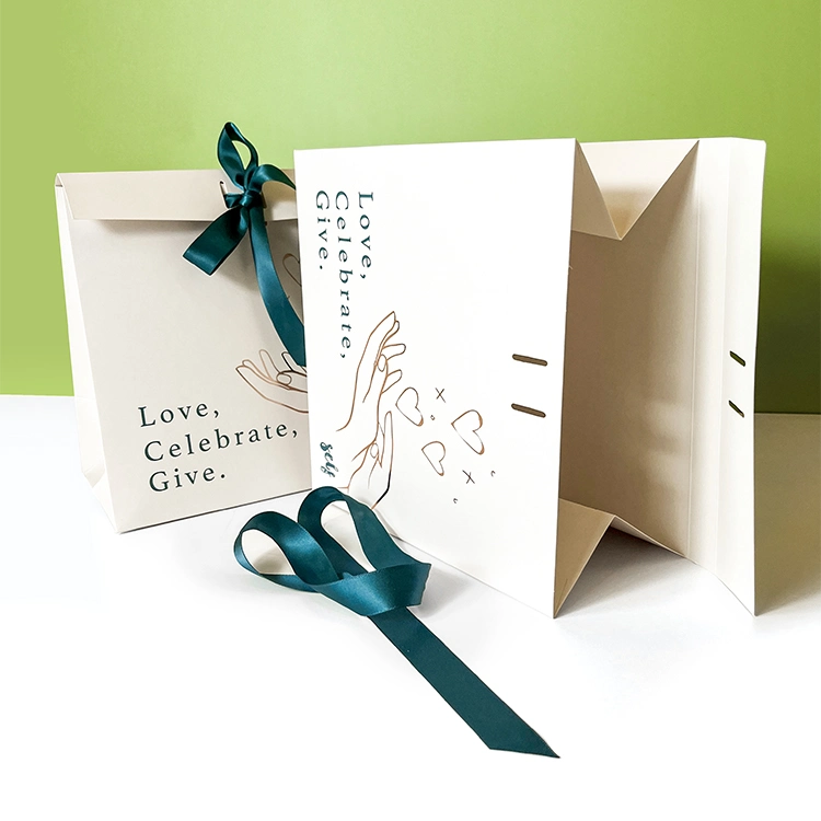 Custom Printed Unique Gift Paper Box Cardboard Ribbon