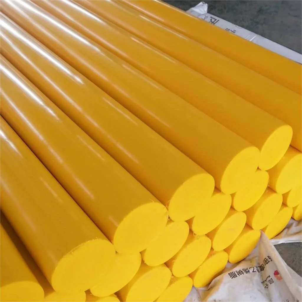 70 Diameter Yellow HDPE Plastic Rod Wear-Resistant Engineering Nylon Plastic Rod