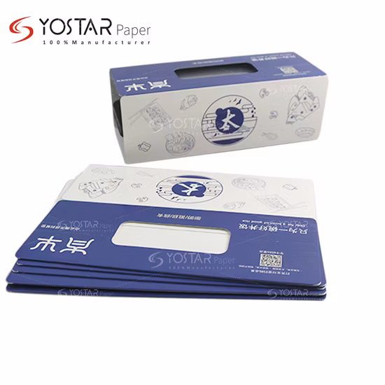 Disposable Hot Takeaway Lunch Food Paper Cardboard Wrapper for Heating Protection
